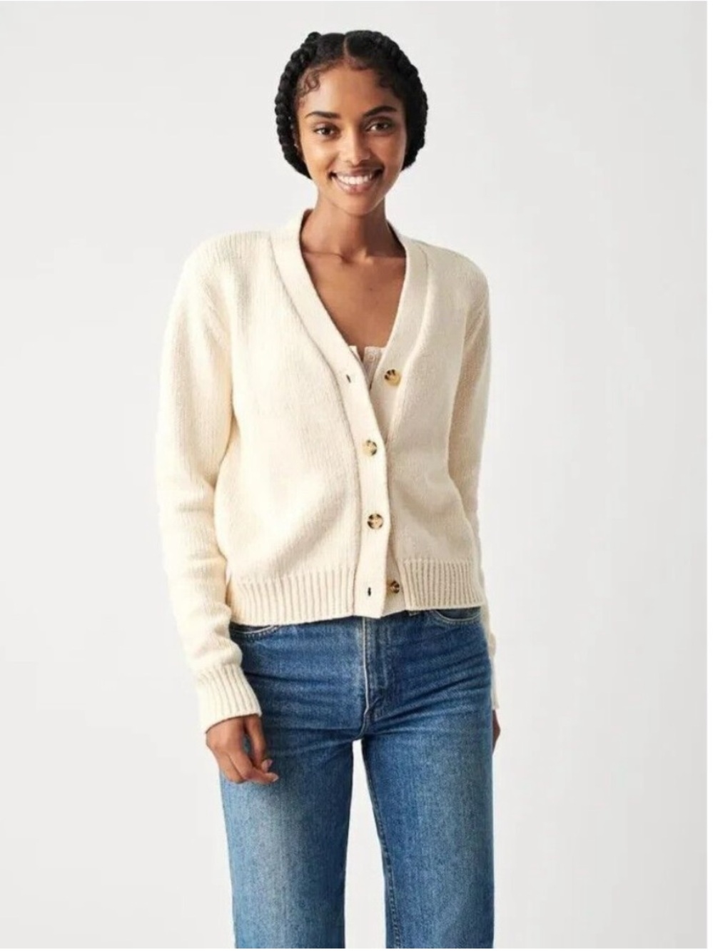 Faherty Cream Cardigan